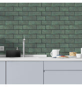 Sage Green Subway Peel and Stick Wall Tile | Kitchen Backsplash Tiles | Self Adhesive Tiles For Home Decor